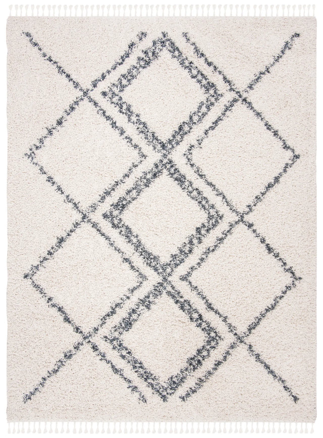 Safavieh Pro Lux Shag 400 10'-0" x 14'-0" Rug in Cream / Blue
