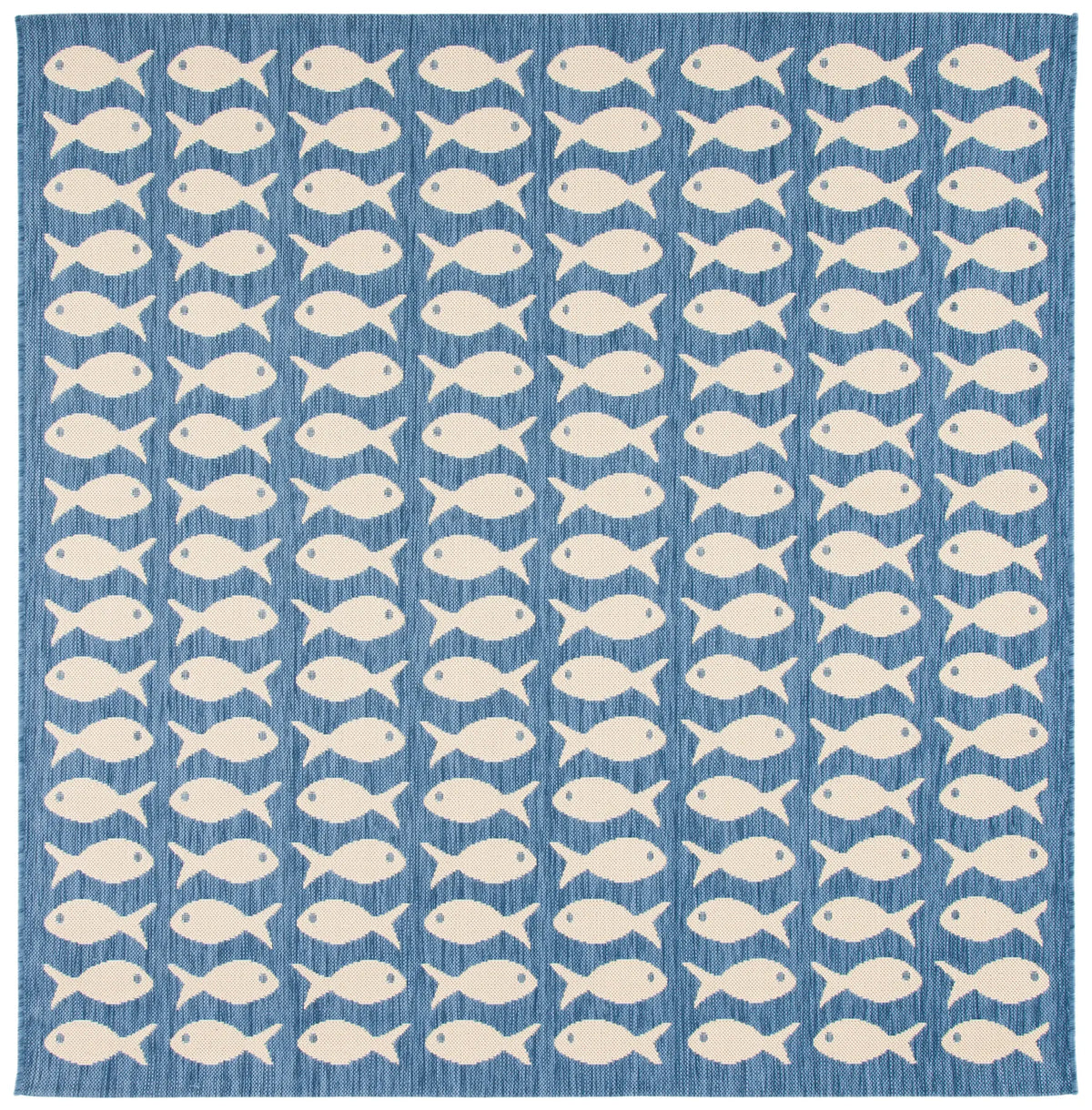 Safavieh Courtyard 6'-7" x 6'-7" Rug in Blue / Beige