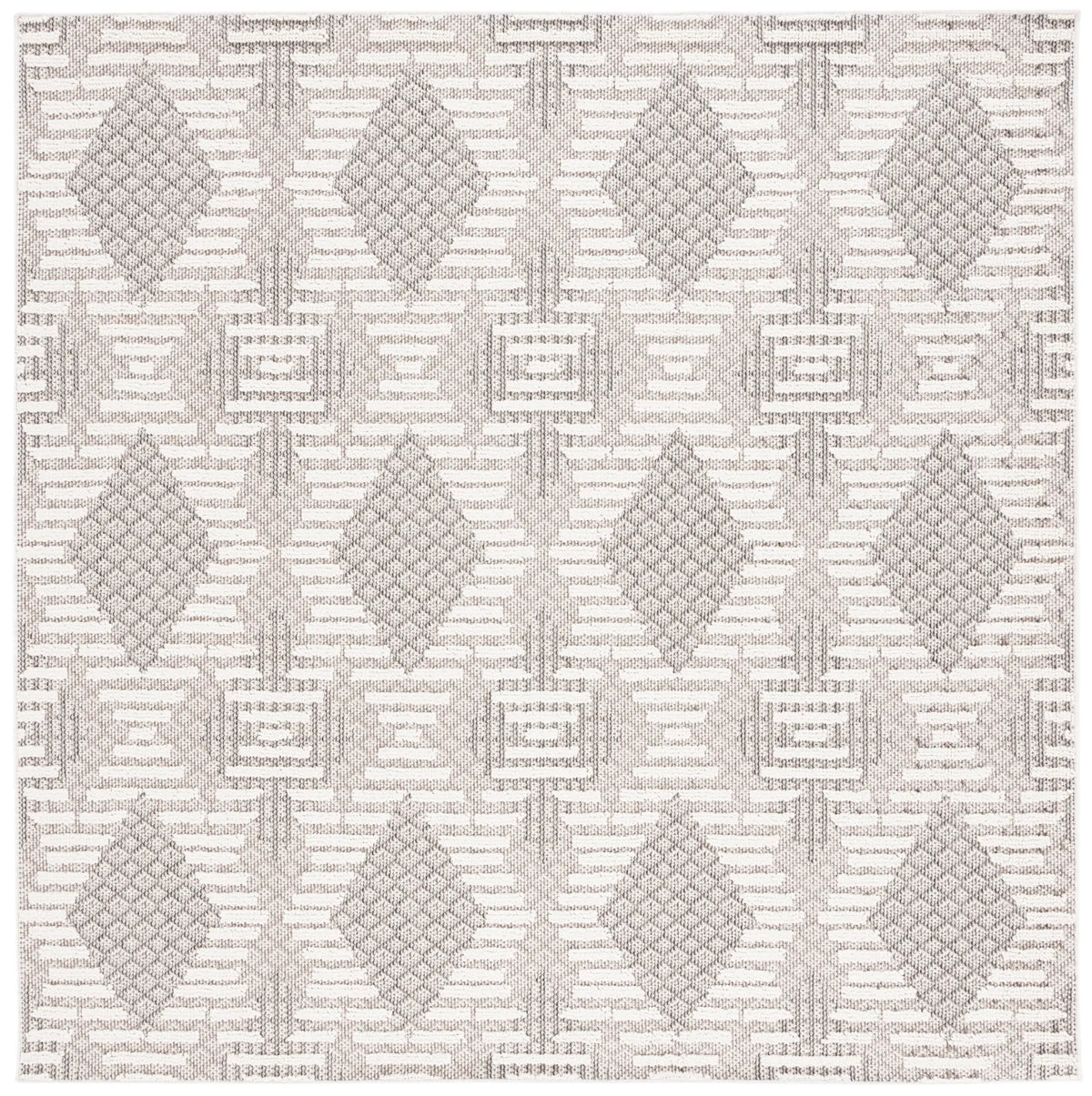 Safavieh Global 6'-7" x 6'-7" Rug in Grey / Ivory