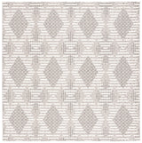 Safavieh Global 6'-7" x 6'-7" Rug in Grey / Ivory