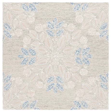 Safavieh Jardin 6'-0" x 6'-0" Rug in Light Grey / Ivory