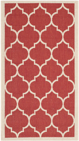 Safavieh Courtyard 2'-0" x 3'-7" Rug in Red / Bone