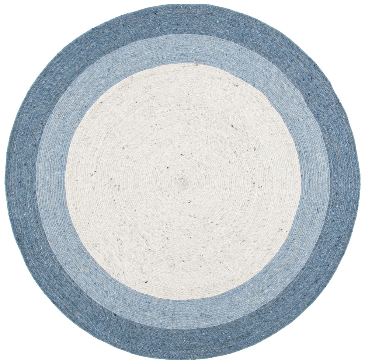 Safavieh Braided 5'-0" x 5'-0" Rug in Ivory / Blue