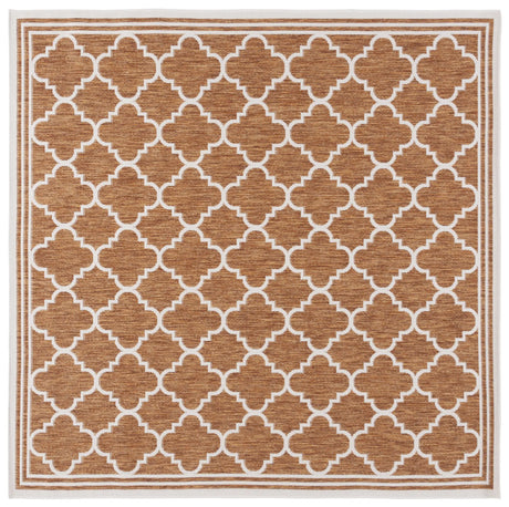 Safavieh Beach House 6'-7" x 6'-7" Rug in Brown / Ivory