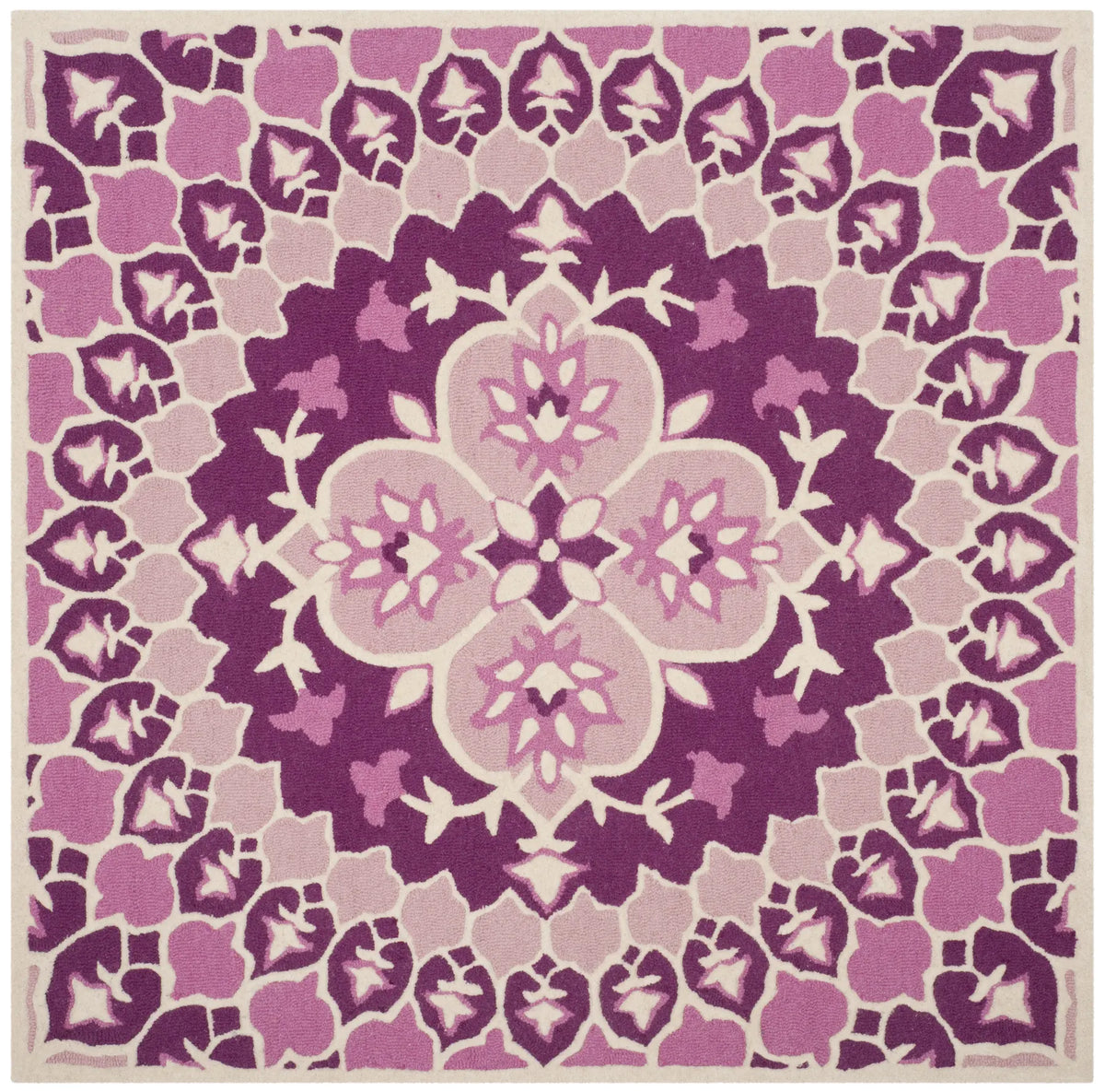 Safavieh Bellagio 5'-0" x 5'-0" Rug in Pink / Ivory