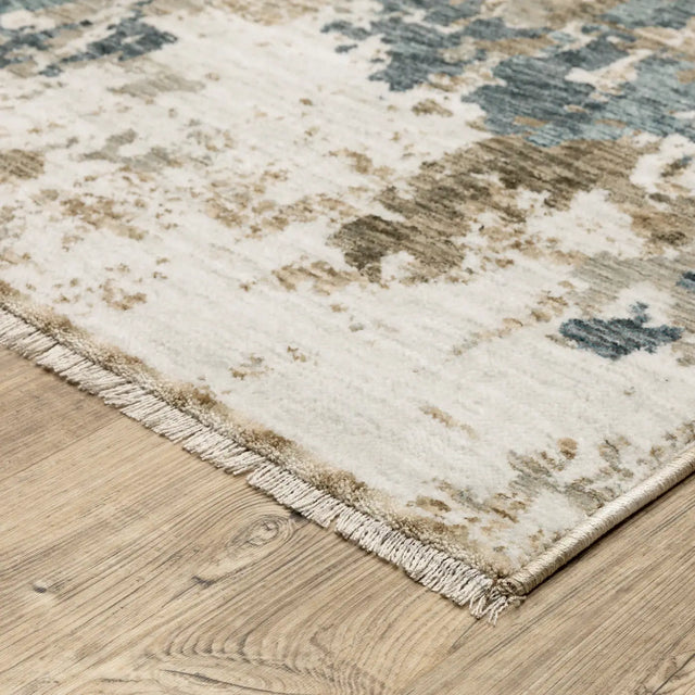 Oriental Weavers Sphinx ECHO ECH11 Beige Abstract Rugs - corner detail