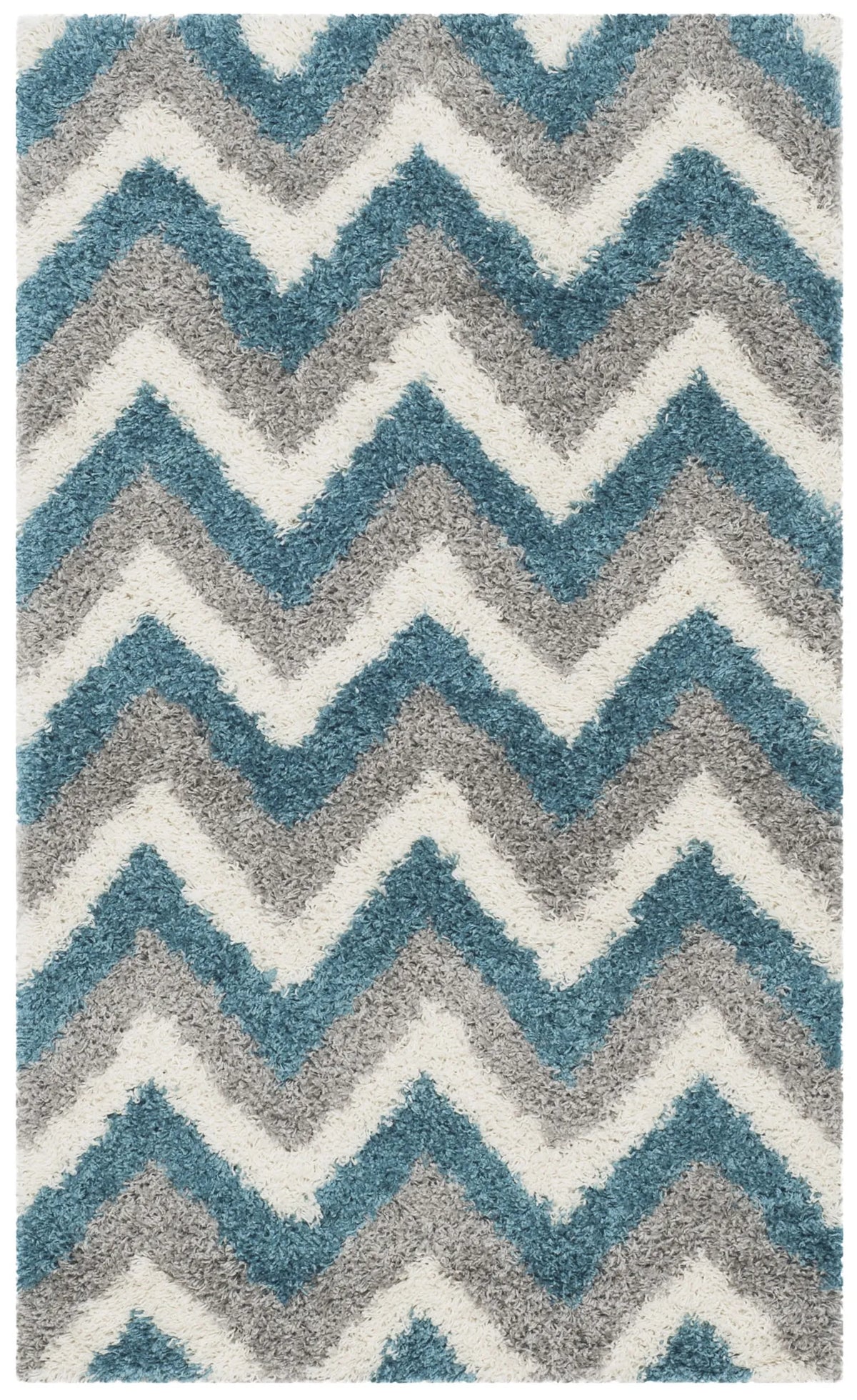 Safavieh Sgk-Shag Kids 3'-0" x 5'-0" Rug in Ivory / Blue