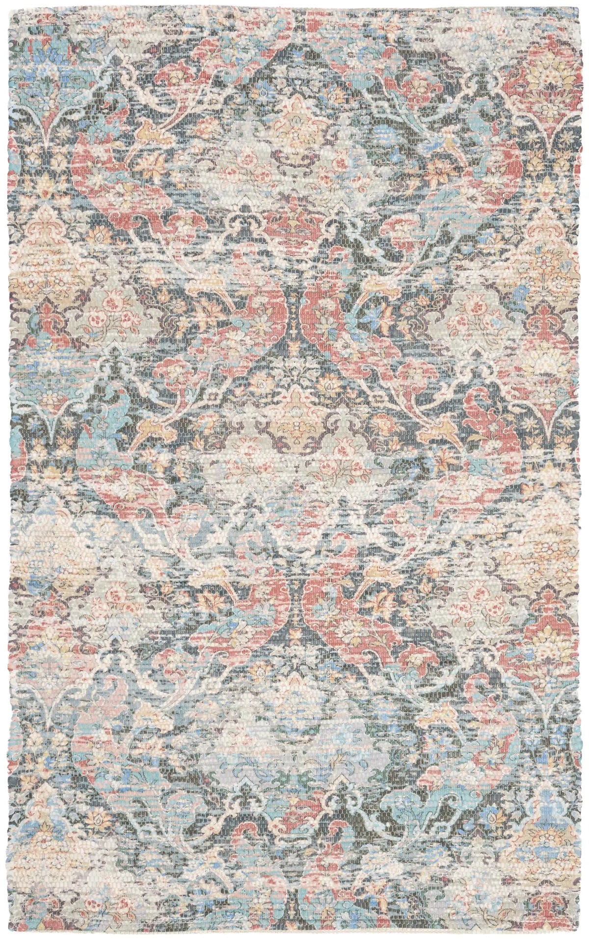Safavieh Saffron 3'-0" x 5'-0" Rug in Coral / Aqua