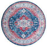 Safavieh Brentwood 6'-7" x 6'-7" Rug in Navy / Red