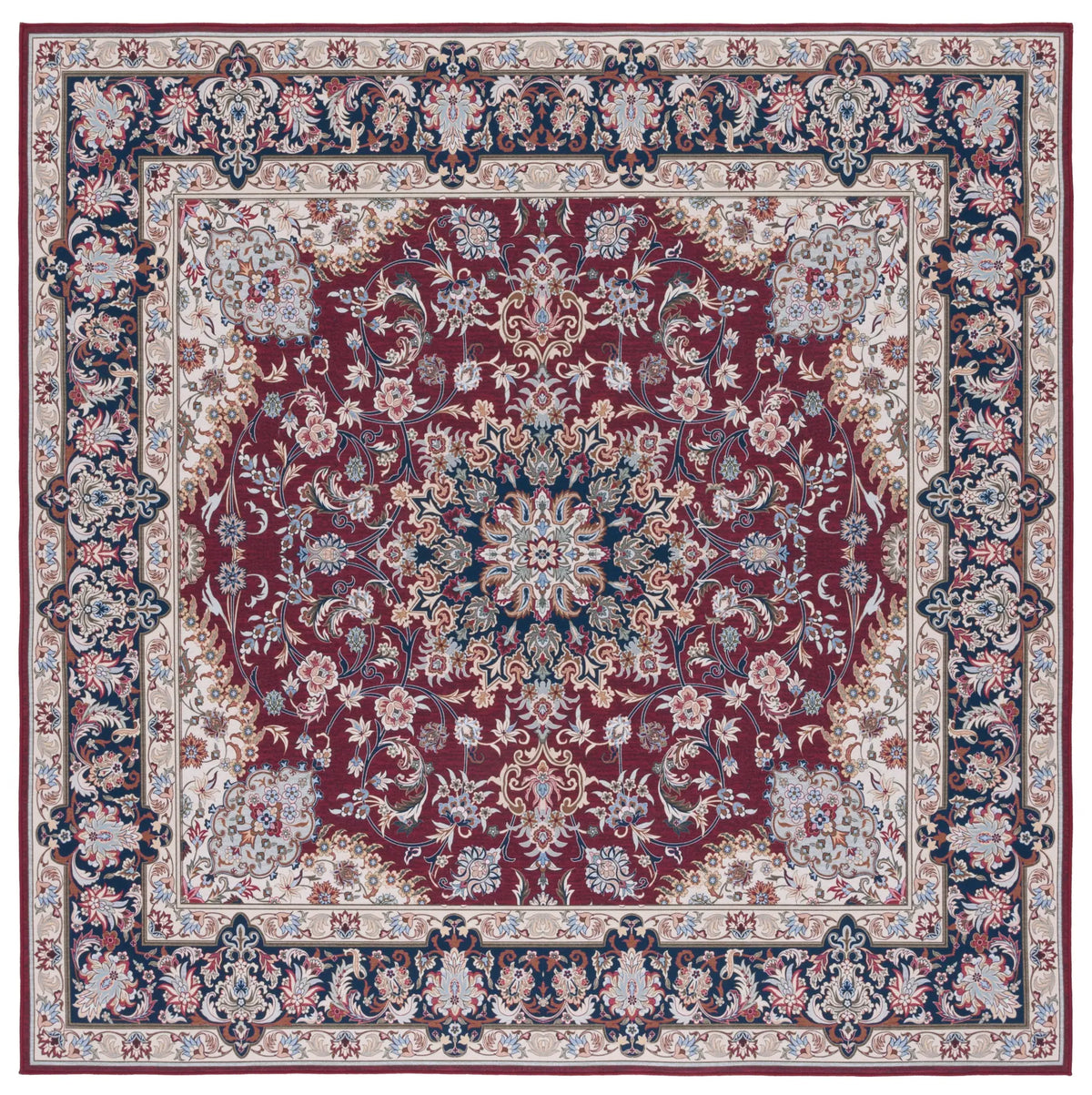 Safavieh Tucson 6'-0" x 6'-0" Rug in Red / Navy