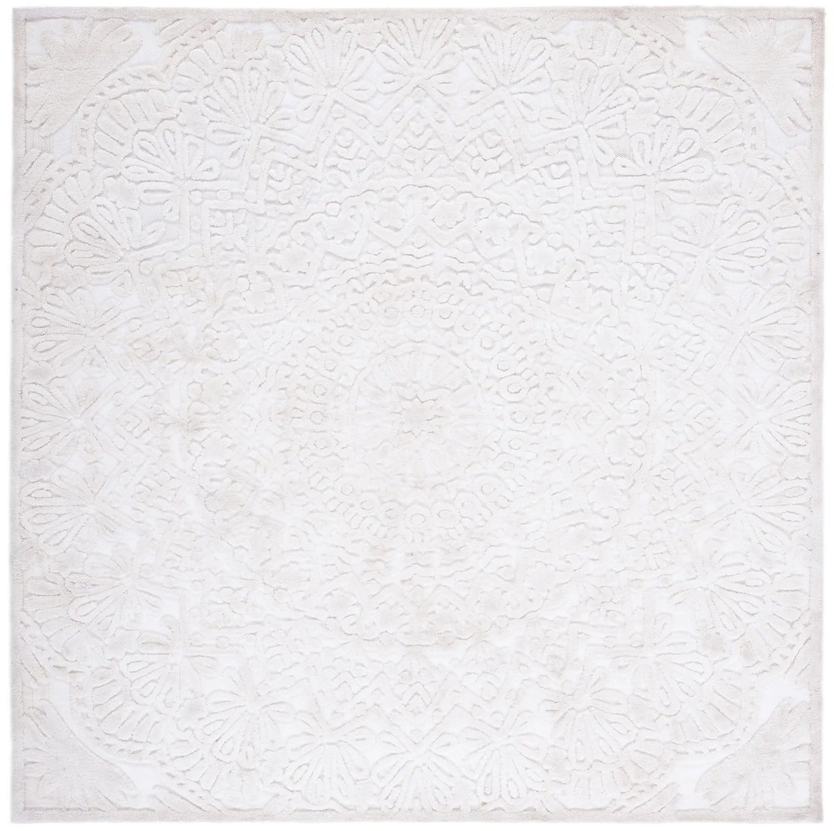 Safavieh Trace 6'-0" x 6'-0" Rug in Ivory / White