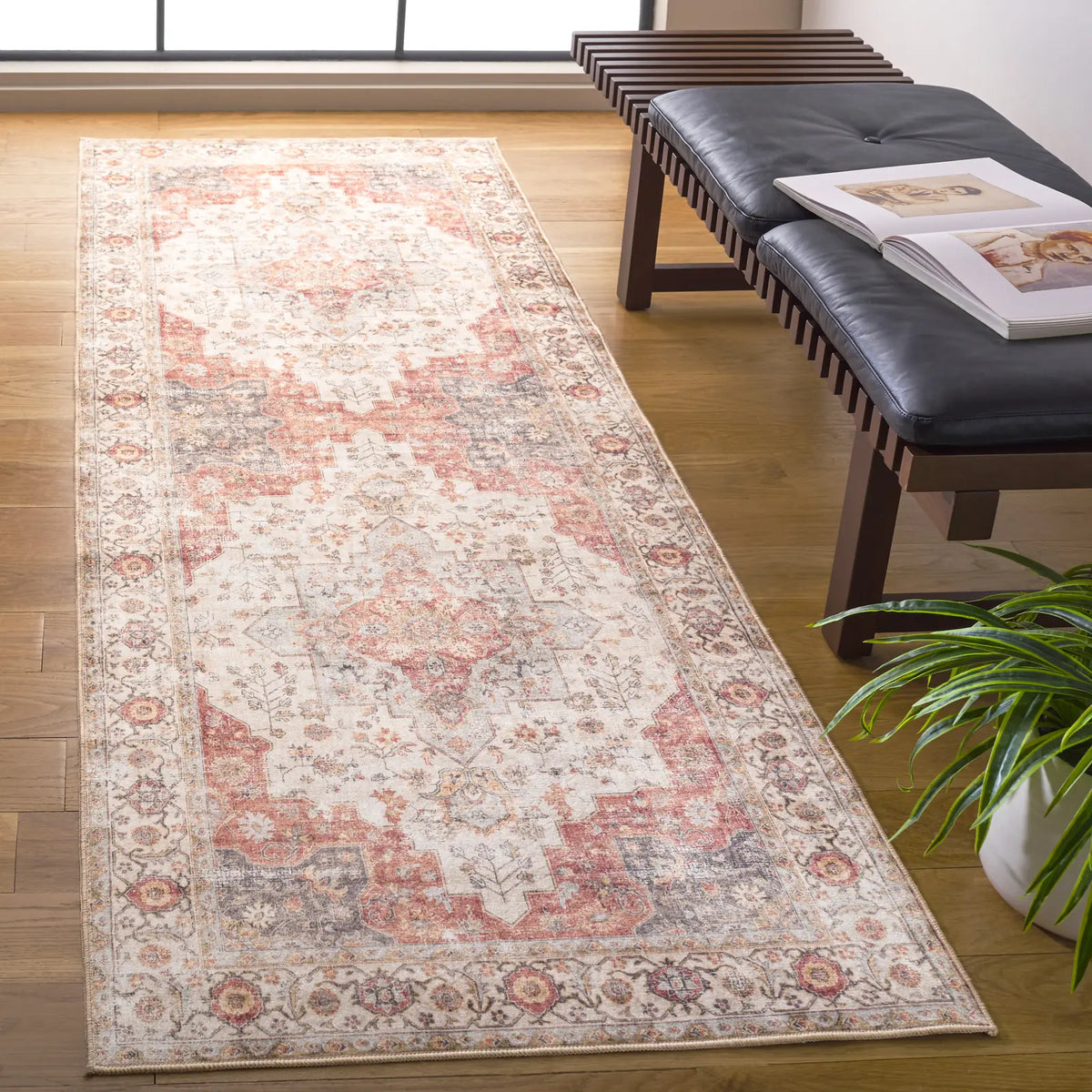 Safavieh Arizona 2'-6" x 8'-0" Rug in Beige / Rust