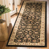 Safavieh Lyndhurst 2'-3" x 10'-0" Rug in Black / Ivory