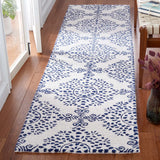 Safavieh Micro-Loop 2'-3" x 9'-0" Rug in Ivory / Blue