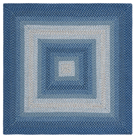 Safavieh Braided 5'-0" x 5'-0" Rug in Navy / Grey