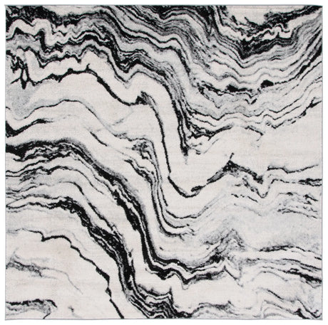 Safavieh Tulum 6'-7" x 6'-7" Rug in Ivory / Black