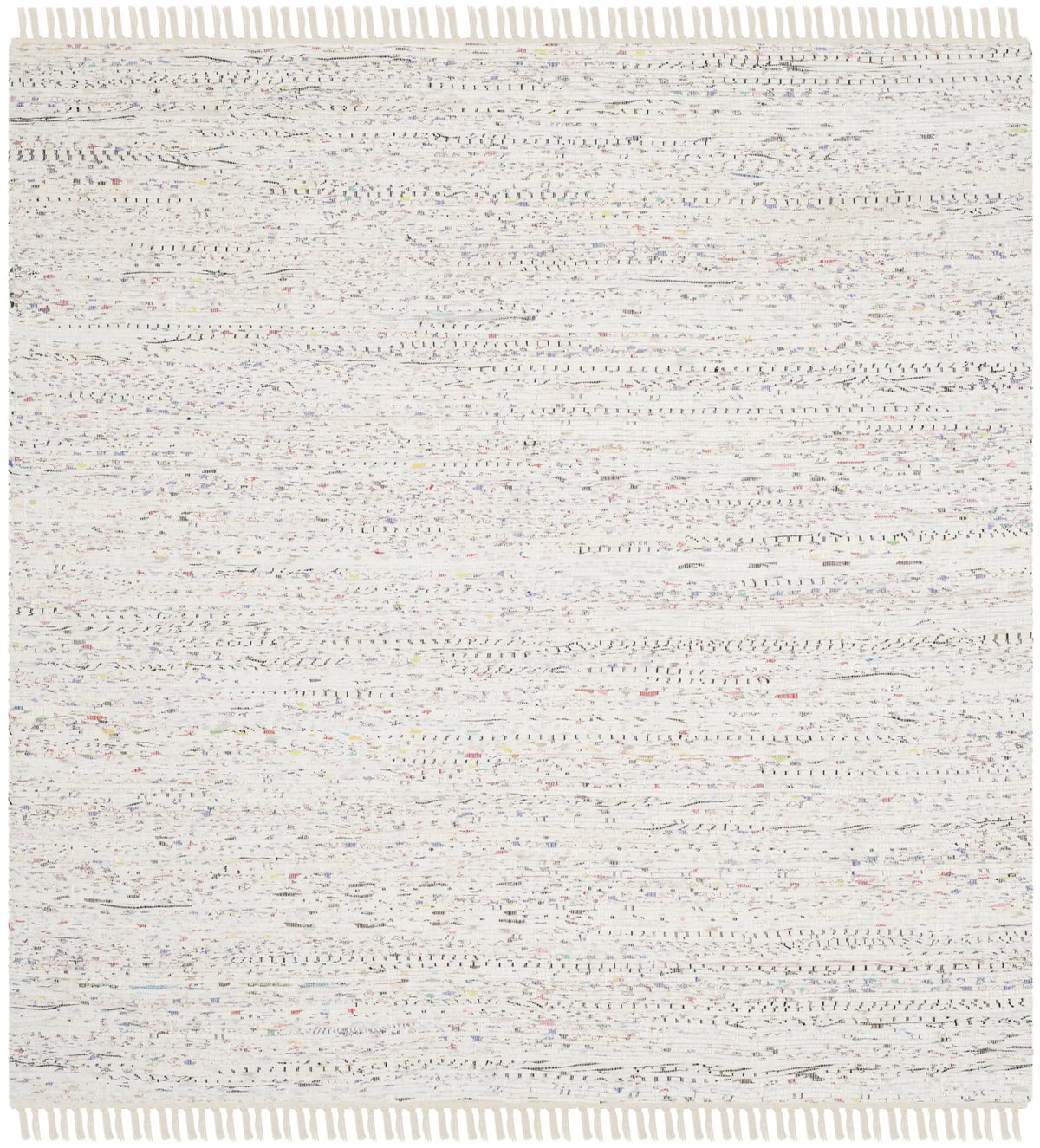 Safavieh Rag Rug 5'-0" x 5'-0" Rug in Ivory / Multi