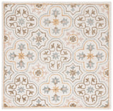 Safavieh Micro-Loop 5'-0" x 5'-0" Rug in Ivory / Grey