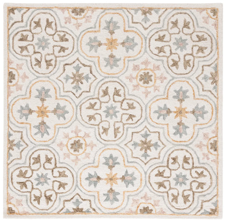 Safavieh Micro-Loop 5'-0" x 5'-0" Rug in Ivory / Grey