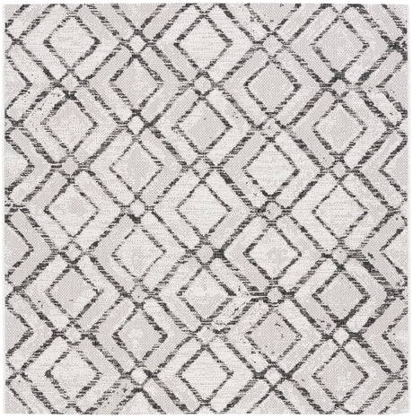 Safavieh Courtyard 6'-7" x 6'-7" Rug in Ivory / Black