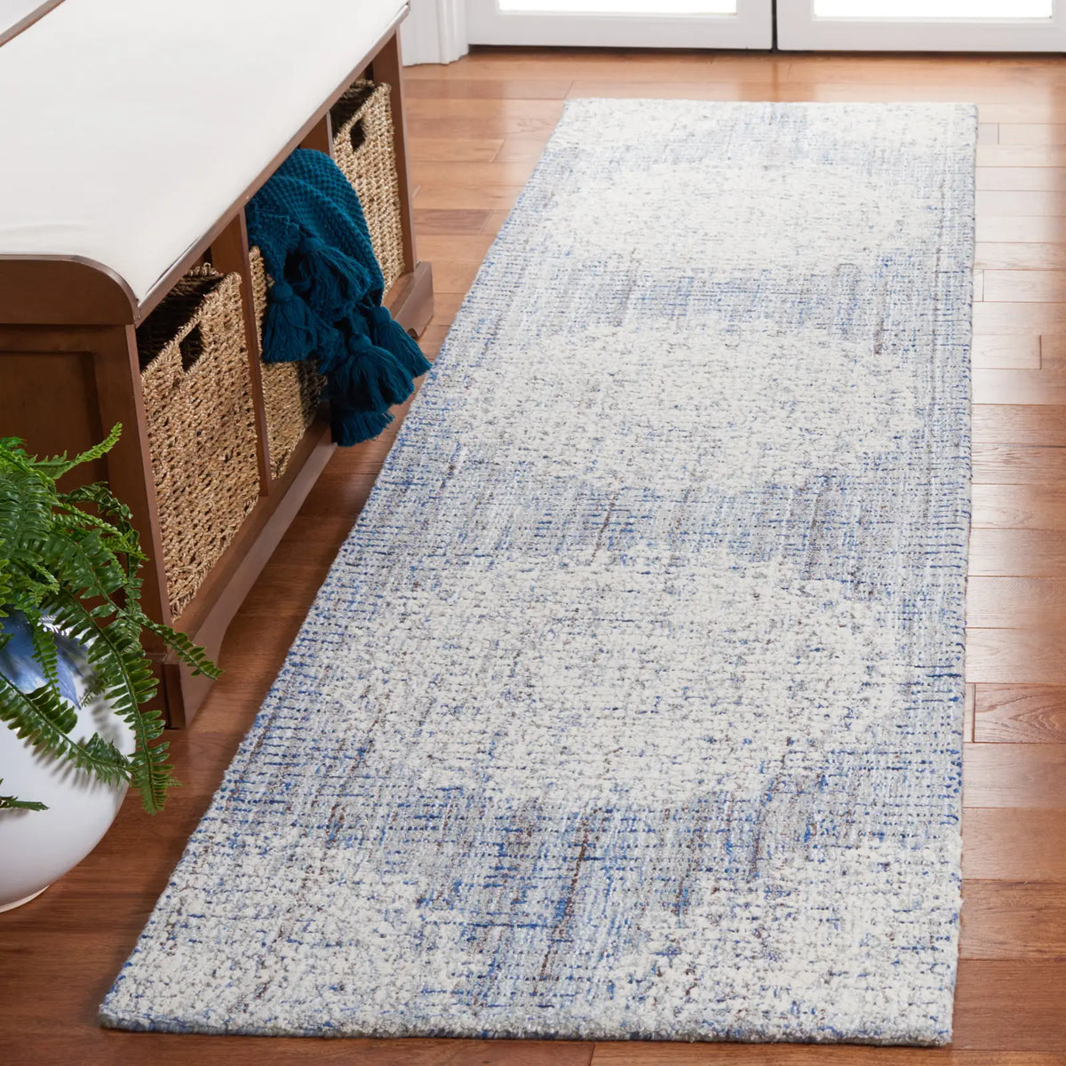 Safavieh Ebony 2'-3" x 9'-0" Rug in Blue / Ivory