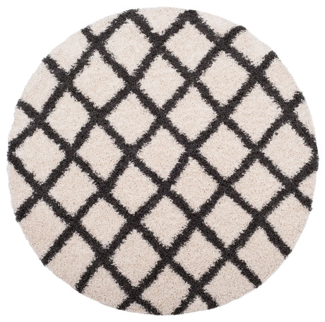 Safavieh Sgd-Dallas Shag 6'-0" x 6'-0" Rug in Ivory / Dark Grey