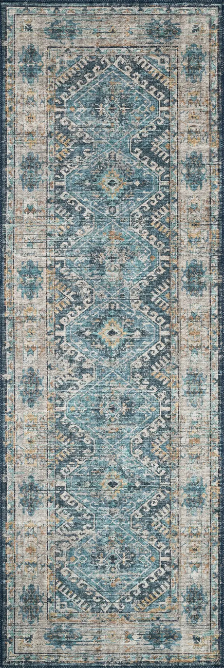 Loloi Skye Sky-03 Denim/Natural Rugs - runner flat