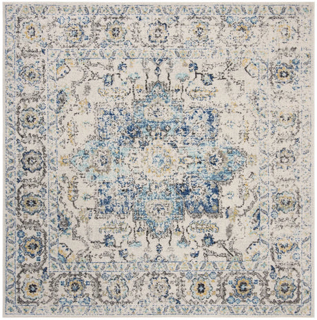 Safavieh Madison 8'-0" x 8'-0" Rug in Turquoise / Ivory