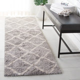 Safavieh Parma Shag 2'-3" x 11'-0" Rug in Grey / Cream