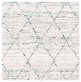Safavieh Fontana Shag  800 6'-7" x 6'-7" Rug in Green / Ivory