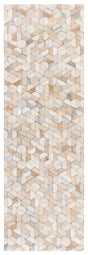 Safavieh Studio Leather 2'-3" x 7'-0" Rug in Ivory / Silver