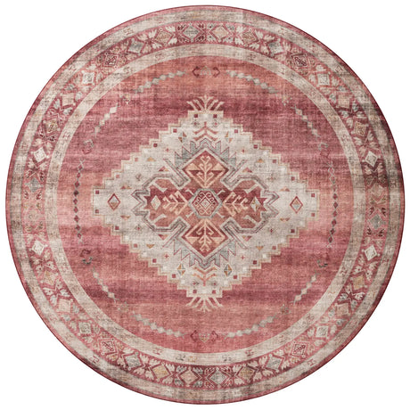 Loloi Heidi Hei-03 Sunset/Natural Rugs - round flat