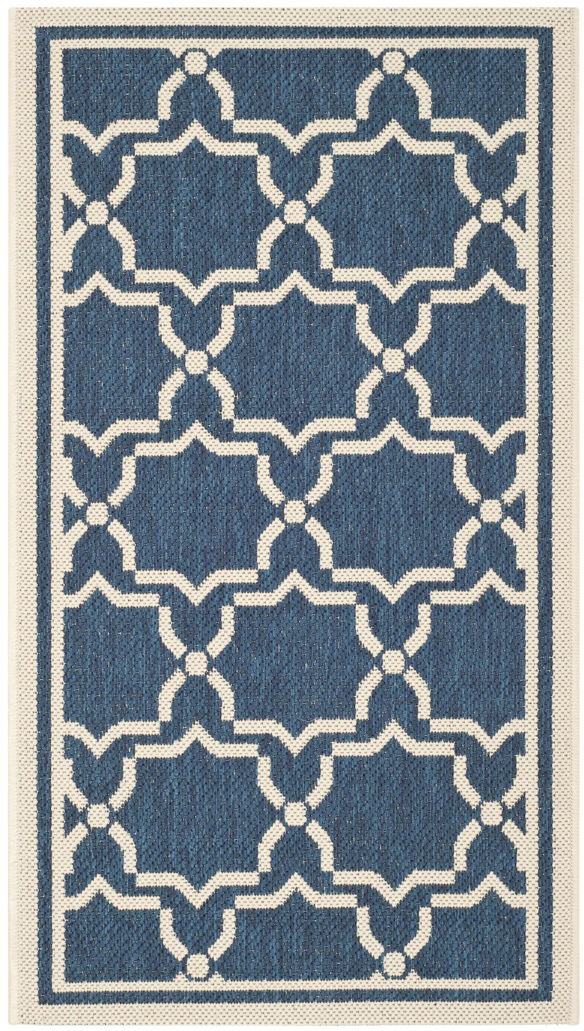 Safavieh Courtyard 2'-0" x 3'-7" Rug in Navy / Beige