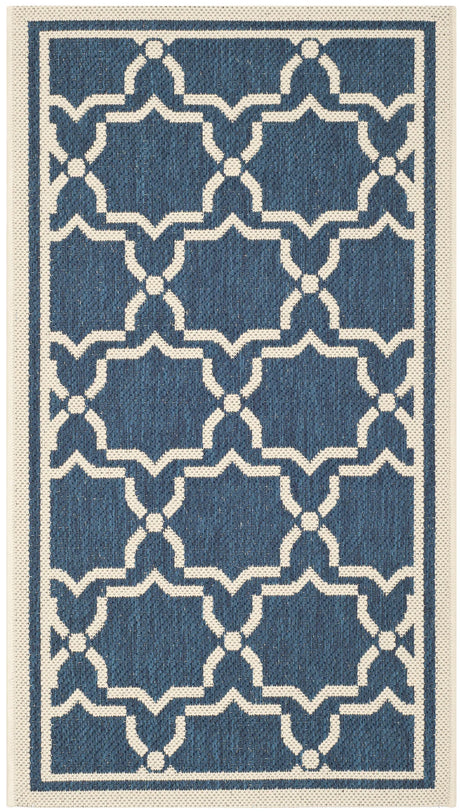 Safavieh Courtyard 2'-0" x 3'-7" Rug in Navy / Beige
