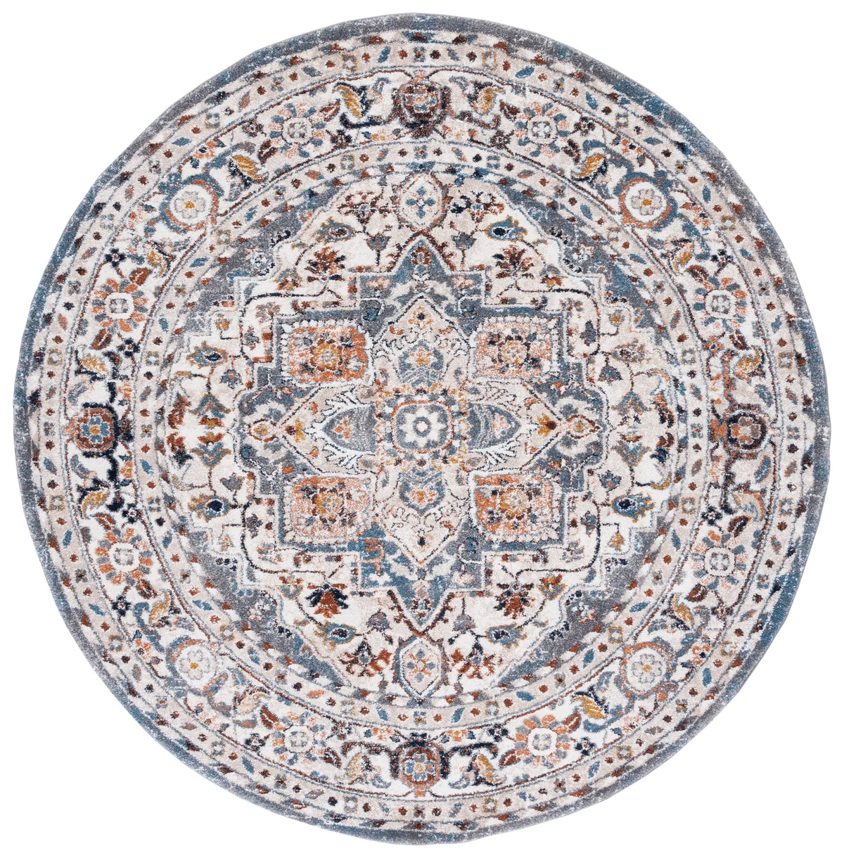 Safavieh Symphony 6'-7" x 6'-7" Rug in Ivory / Grey