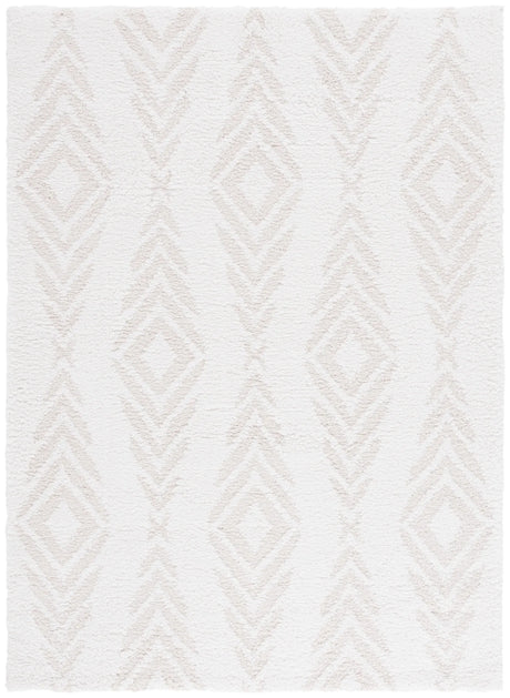Safavieh Rumi Shag 4'-0" x 6'-0" Rug in Ivory / Light Beige