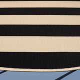 Safavieh Courtyard 5'-3" x 5'-3" Rug in Beige / Black