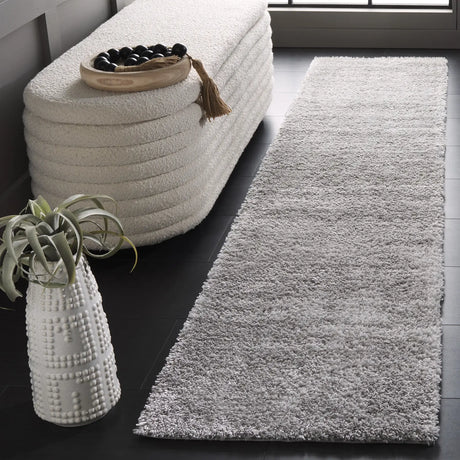 Safavieh Tahoe Shag 2'-0" x 9'-0" Rug in Grey / Dark Grey