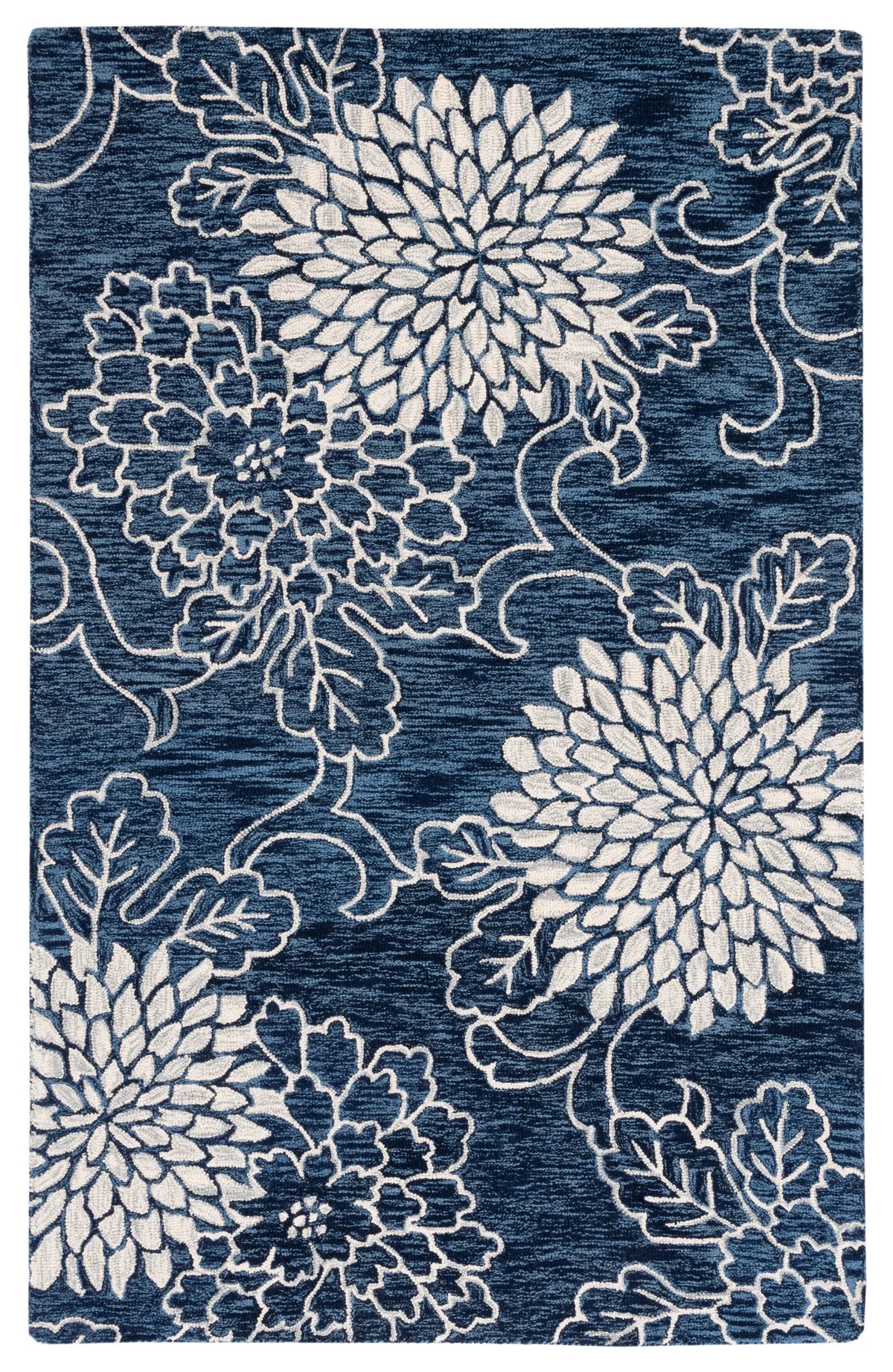 Safavieh Jardin 5'-0" x 8'-0" Rug in Navy / Ivory