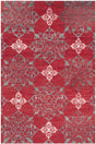 Safavieh Stone Wash 4'-0" x 6'-0" Rug in Red / Ivory