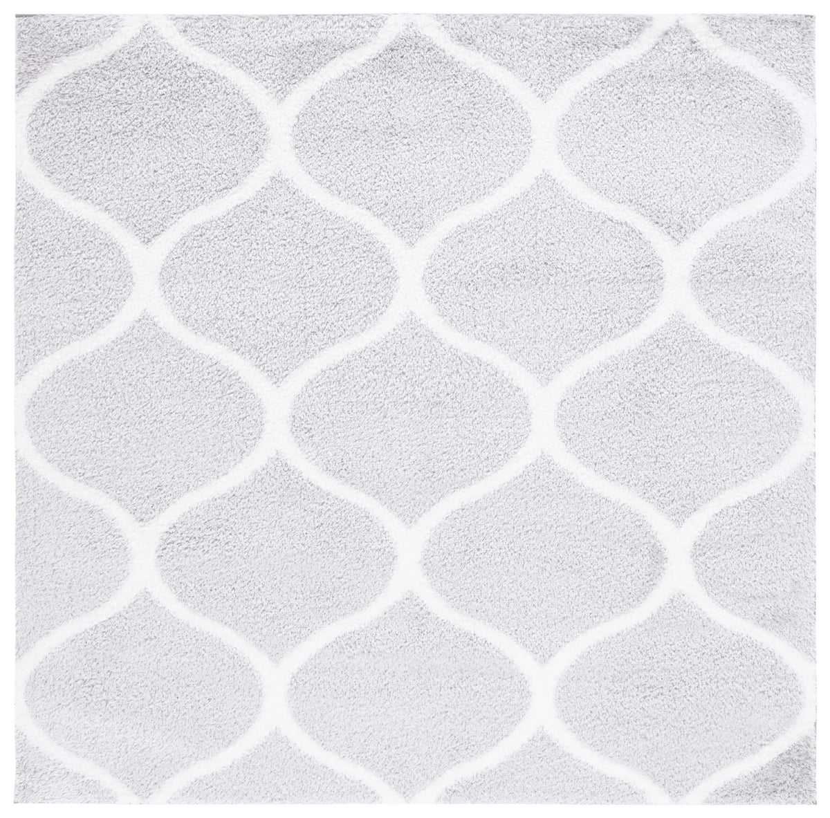 Safavieh Tahoe Shag 6'-7" x 6'-7" Rug in Light Grey / White