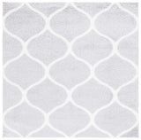 Safavieh Tahoe Shag 6'-7" x 6'-7" Rug in Light Grey / White