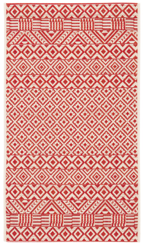 Safavieh Courtyard 2'-0" x 3'-7" Rug in Beige / Red