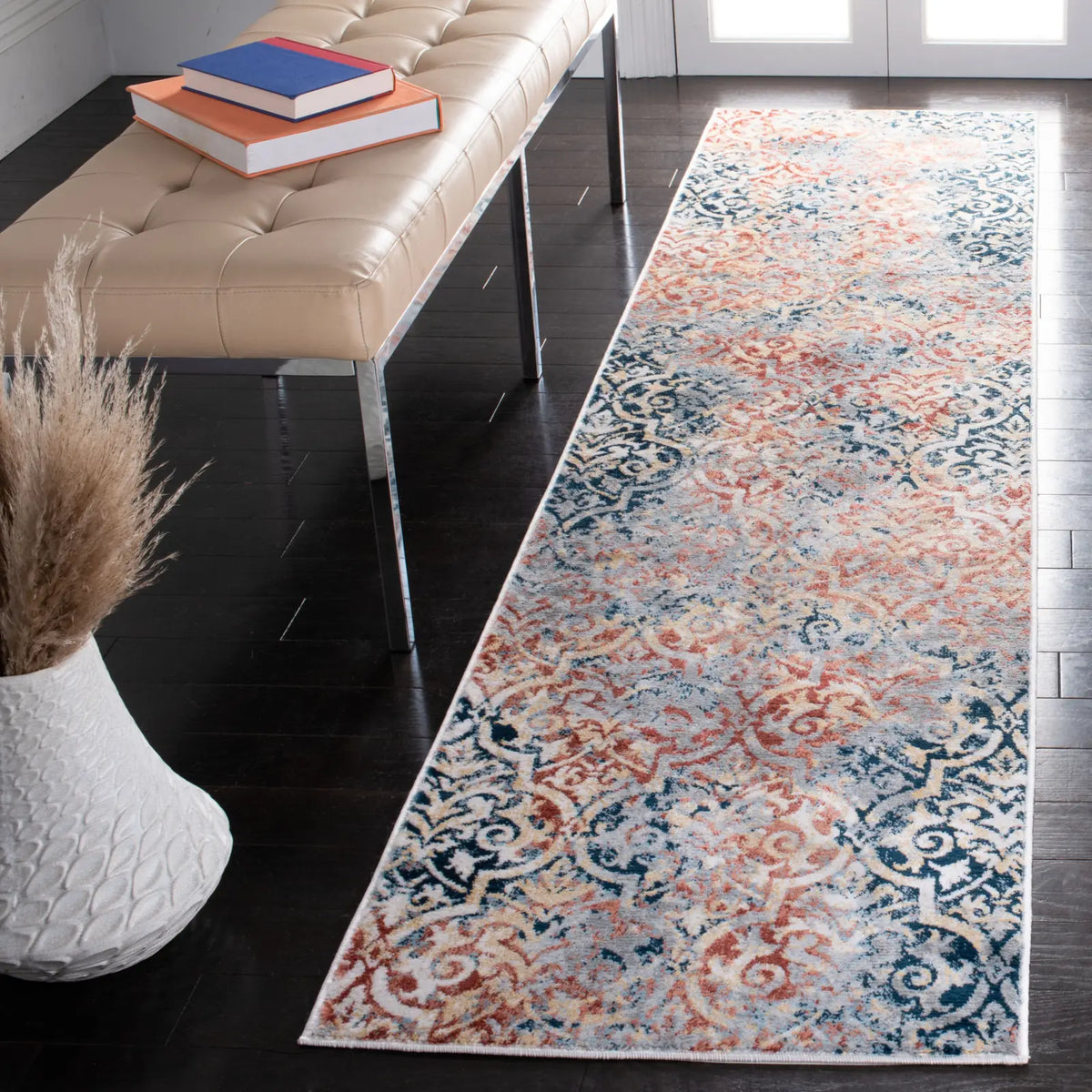 Safavieh Lagoon 2'-2" x 9'-0" Rug in Navy / Brown