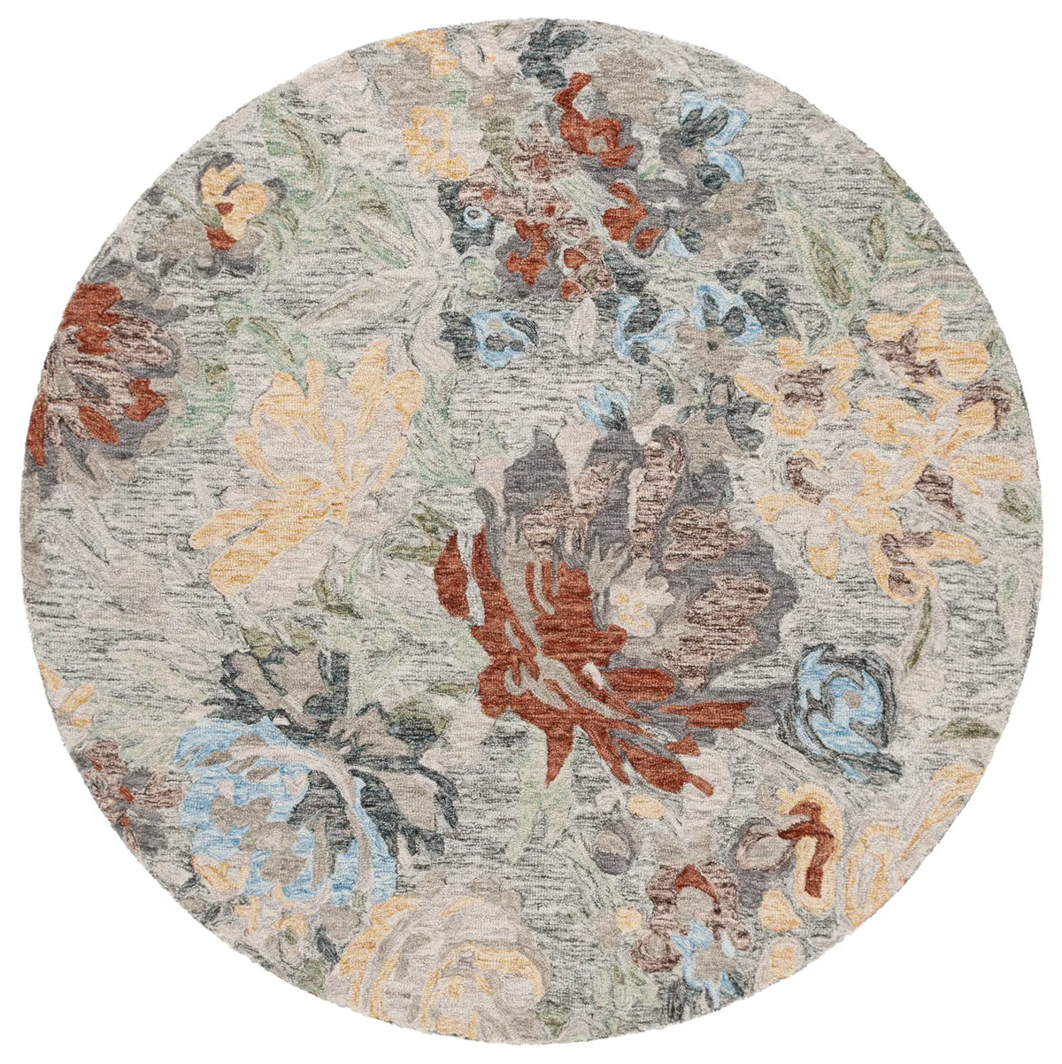 Safavieh Blossom 6'-0" x 6'-0" Rug in Green / Charcoal