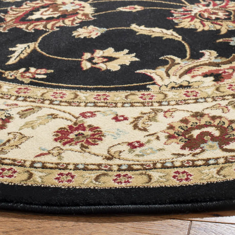 Safavieh Lyndhurst 5'-3" x 5'-3" Rug in Black / Ivory