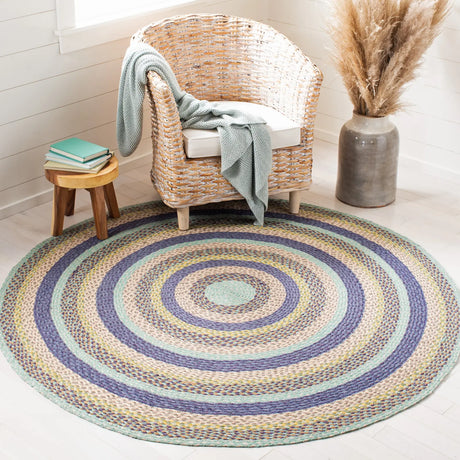 Safavieh Cape Cod 5'-0" x 5'-0" Rug in Blue / Green