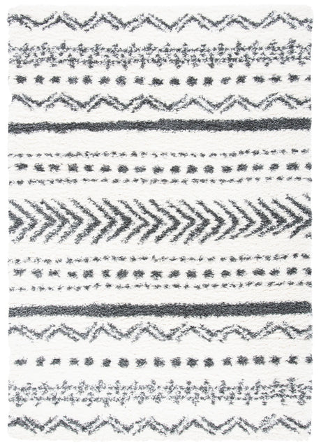 Safavieh Parma Shag 4'-0" x 6'-0" Rug in Ivory / Charcoal