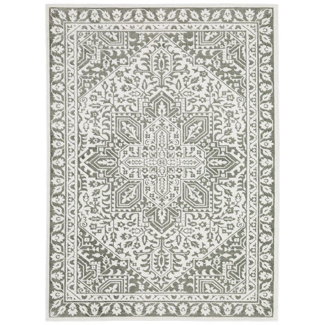 Oriental Weavers Montecito 1101W Grey/ White Rug - main flat