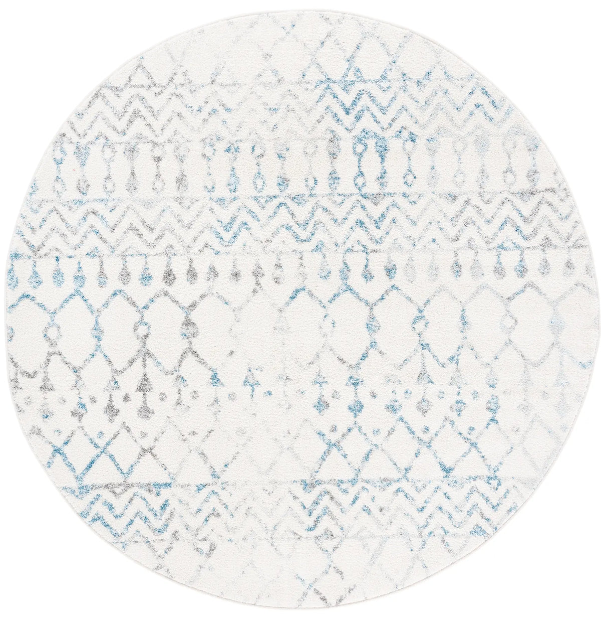 Safavieh Tulum 5'-0" x 5'-0" Rug in Ivory / Turquoise